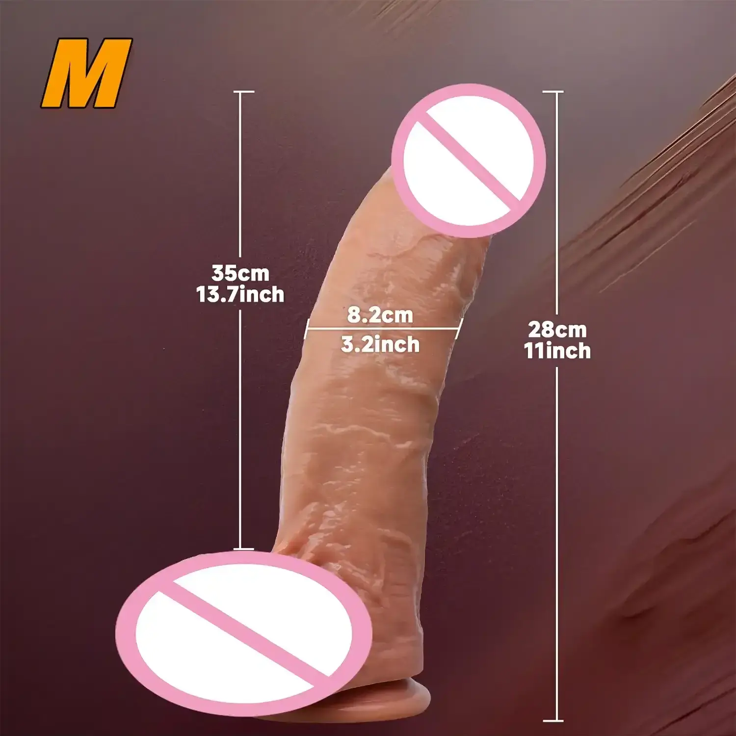 vibrador realista con ventosa grande