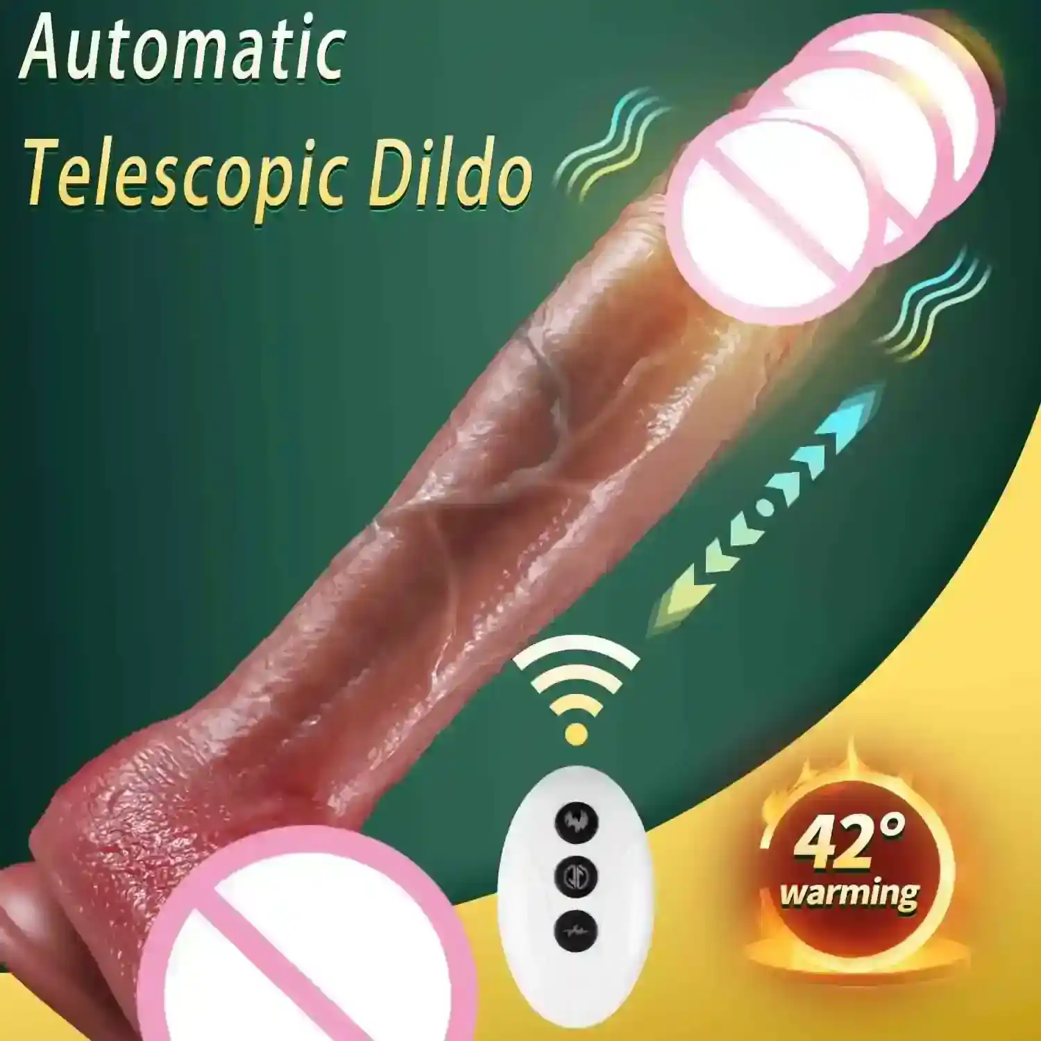 vibrador realista de silicona con calor