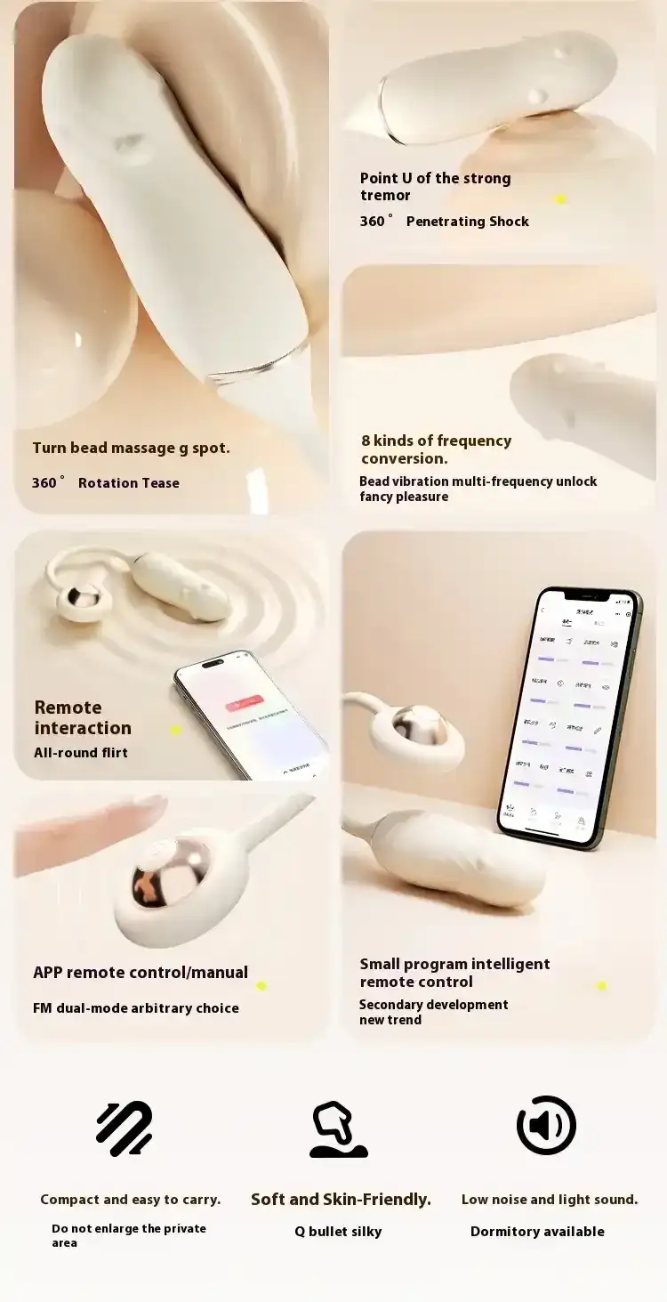 vibrador recargable con cuentas giratorias