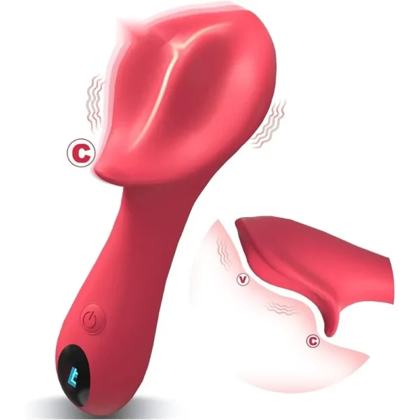 vibrador rosa de silicona con pantalla lcd
