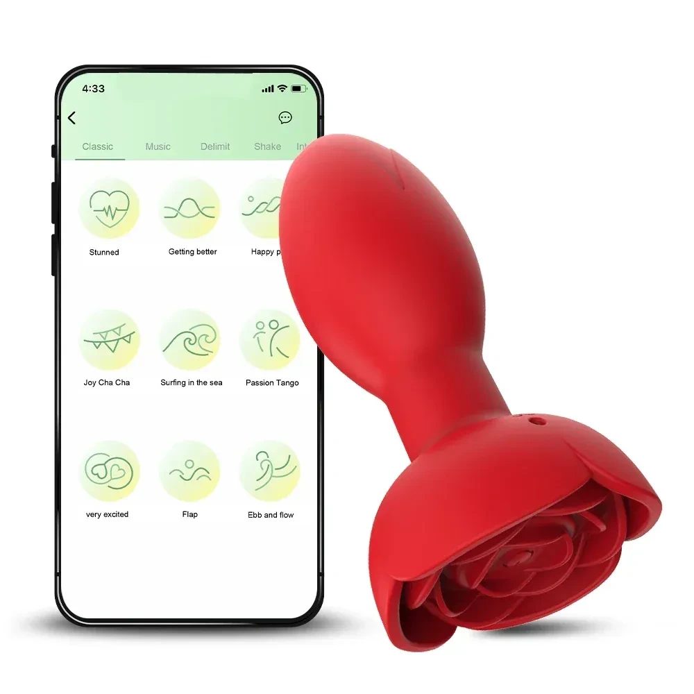 vibrador rosa silicona control remoto app