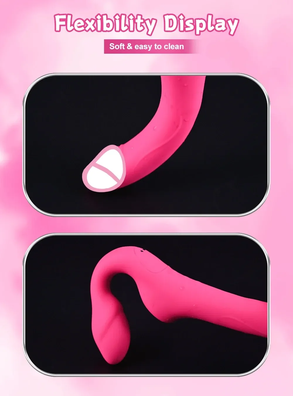 vibrador silicona con multiples modos