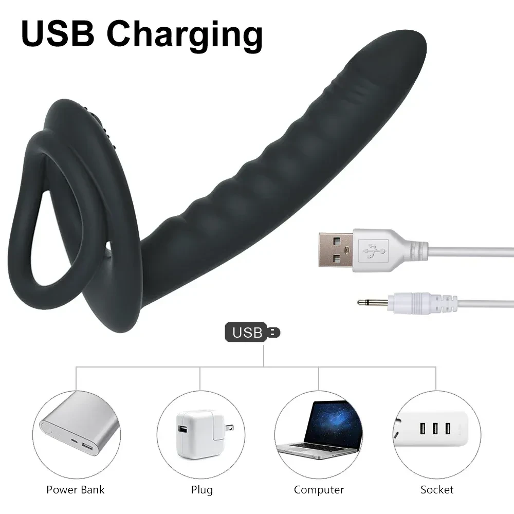 vibrador silicona doble funcion anal