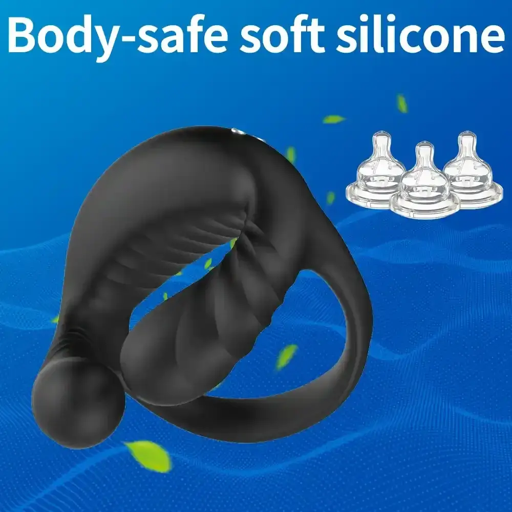 vibrador silicona hombre con anillo