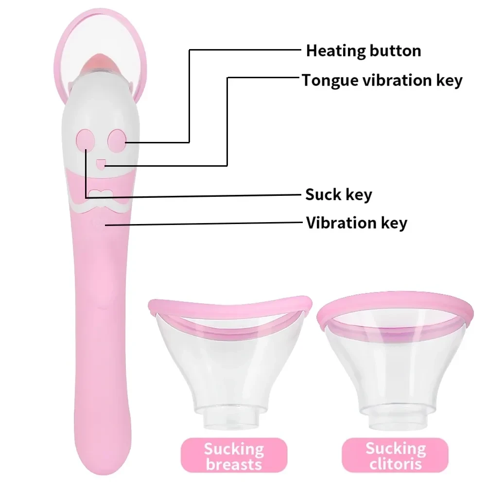 vibrador succionador con forma de lengua