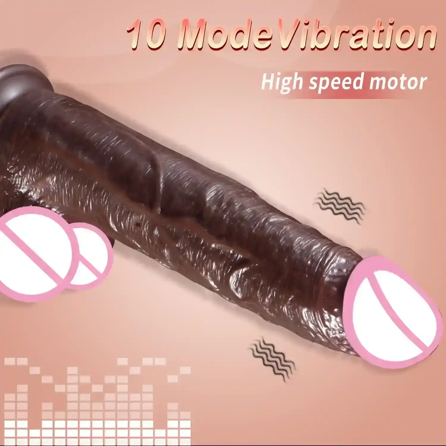 vibrador telescopico silicona con 10 modos
