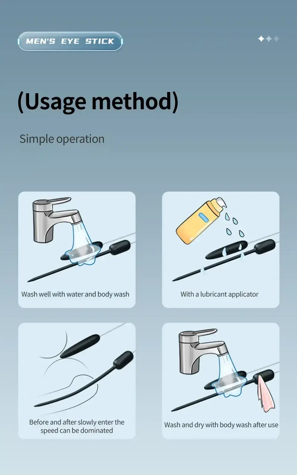 vibrador uretral ergonomico de silicona suave