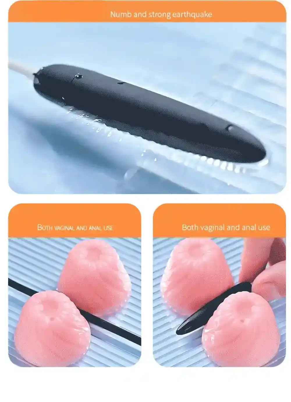 vibrador uretral ergonomico para estimulacion doble