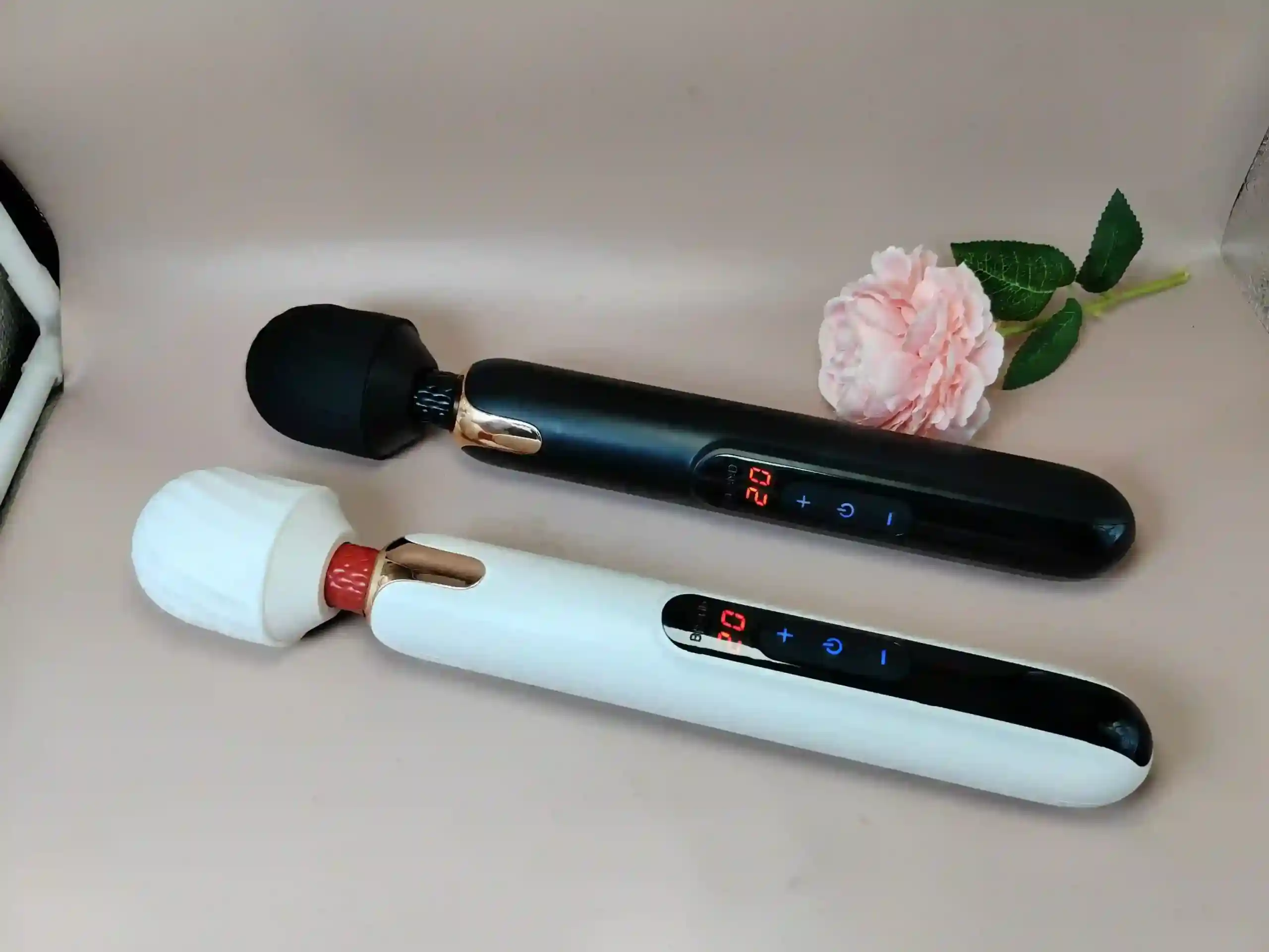 vibrador varita grande con cuello flexible