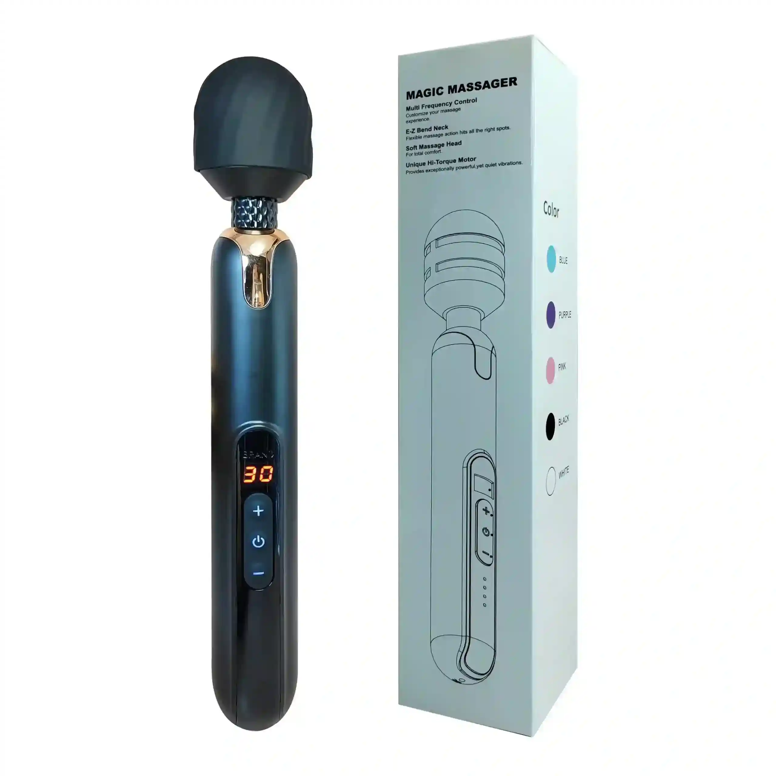 vibrador varita magica con led