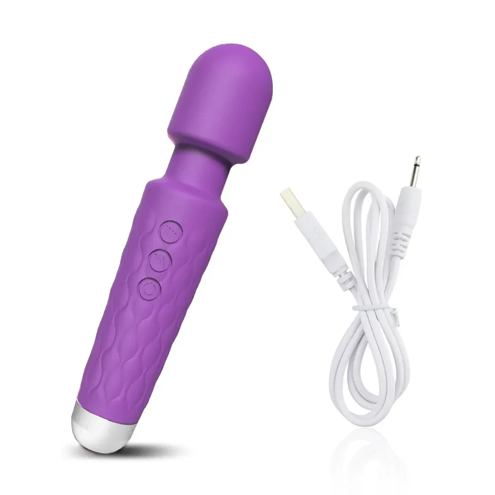 vibrador varita recargable con multiples modos