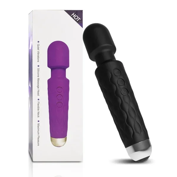 vibrador varita silicona con 20 niveles