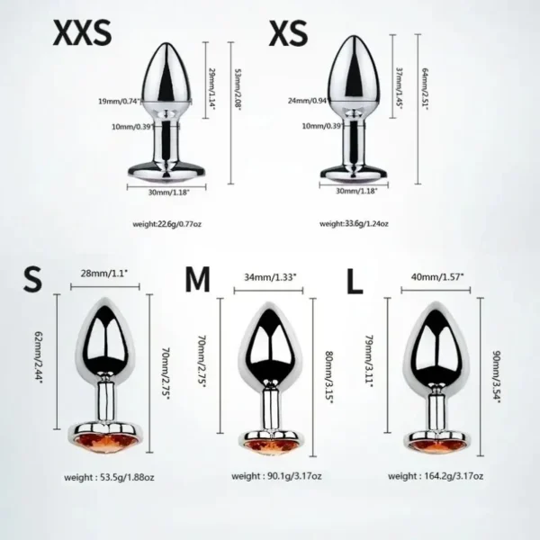 accesorio anal acero inoxidable XXS 29mm