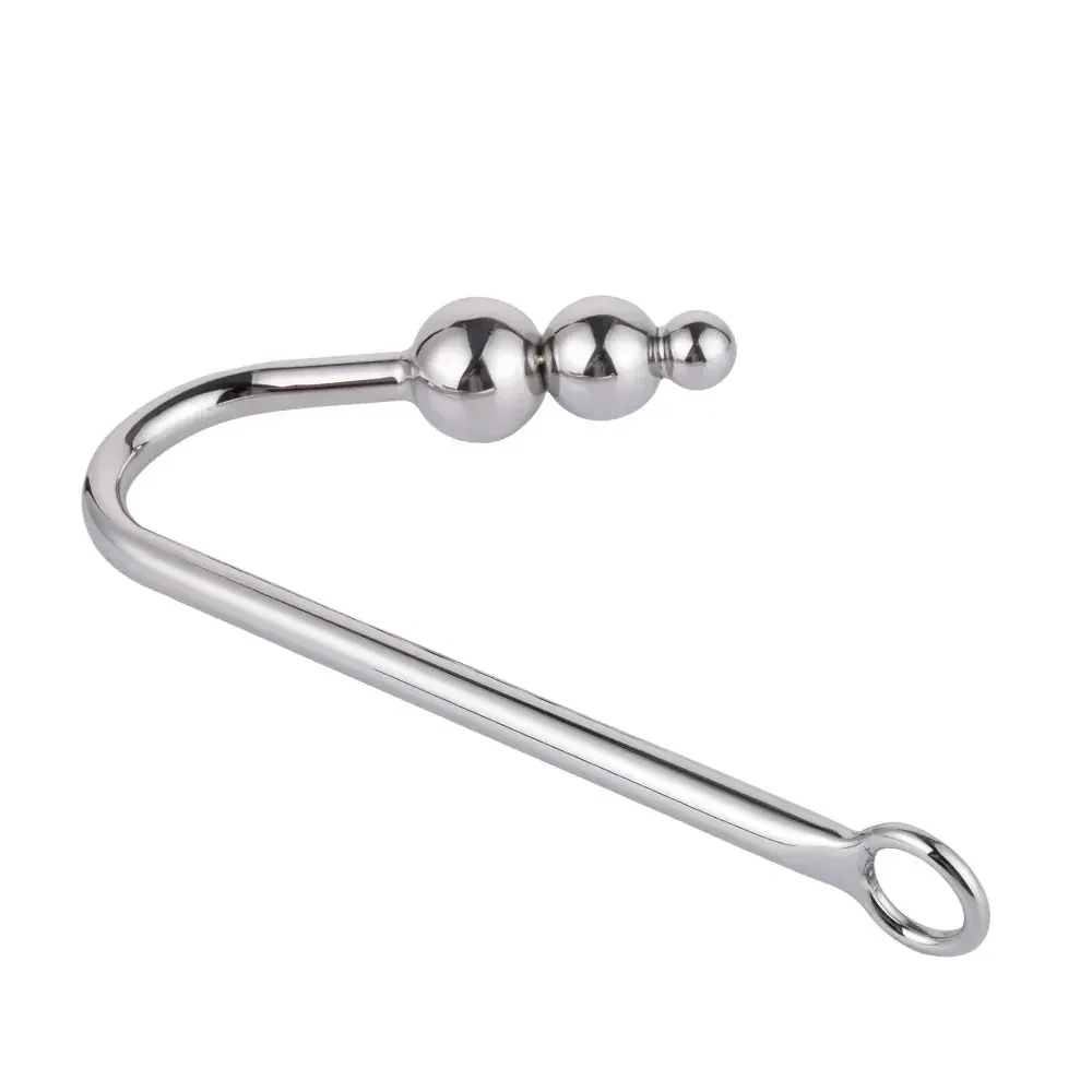 accesorio anal metalico con diseno de gancho