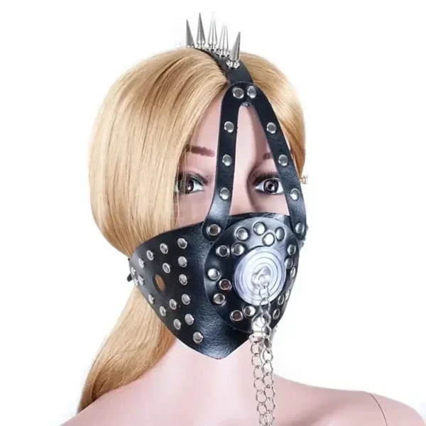 accesorio bdsm negro de piel sintética