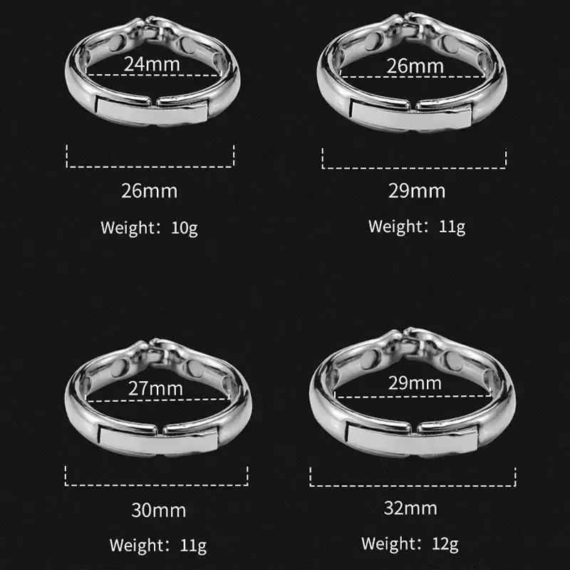 anillo bloqueador glande plateado ajustable