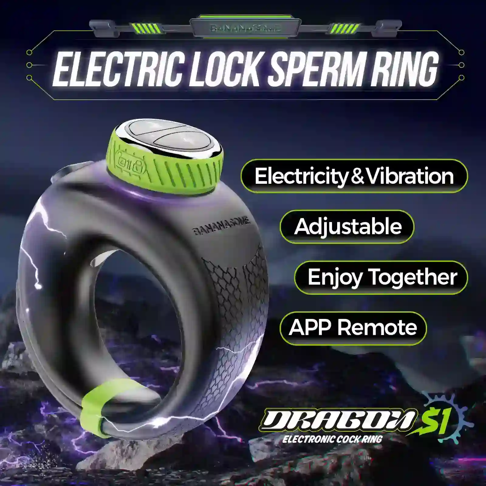 anillo de silicona vibrante con electroestimulacion