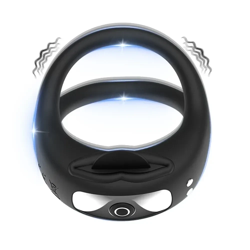 anillo ereccion silicona con lengua estimuladora