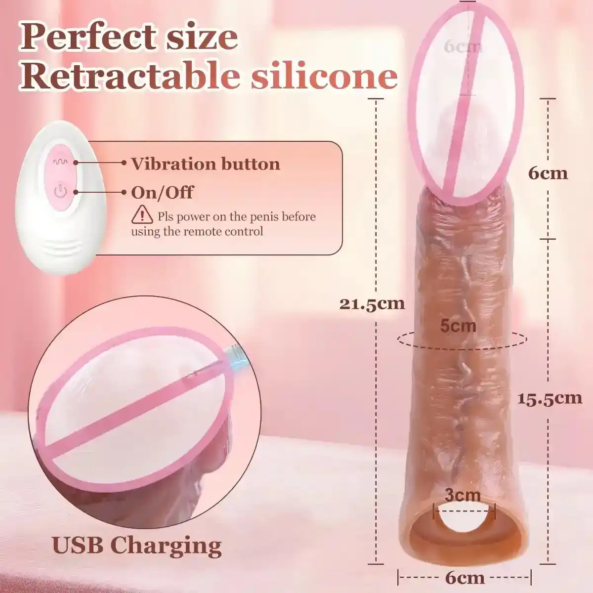 anillo vibrador de pene impermeable