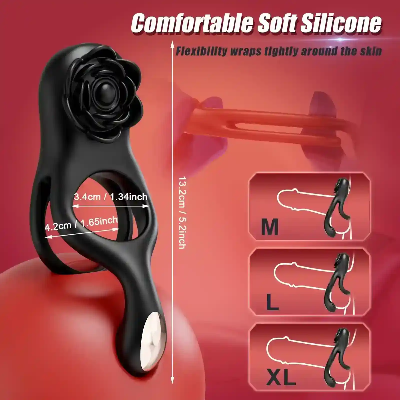 anillo vibrador doble anillo firmeza