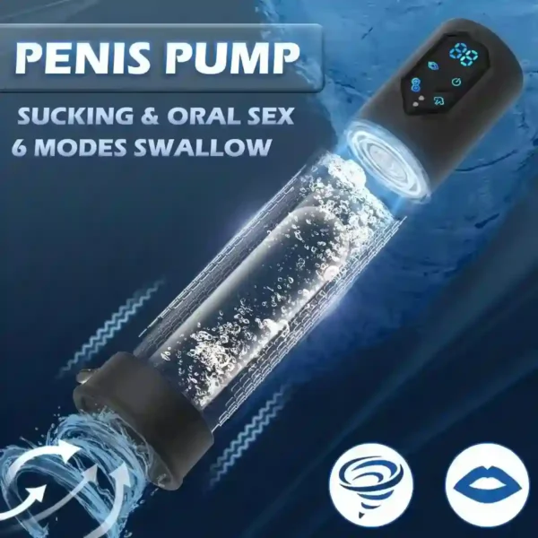 aparato de aspiración de pene recargable
