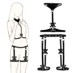 arnés de cuero pu negro mujer