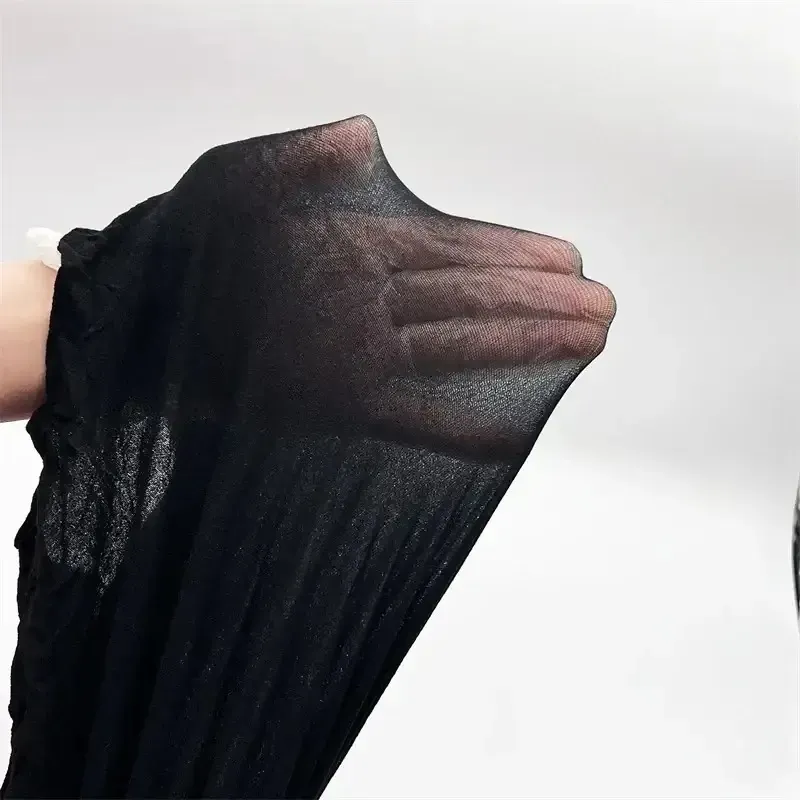 bodystocking negro con tejido recubierto premium