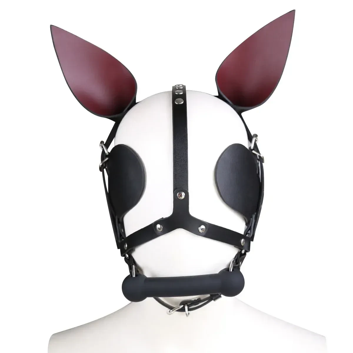 capucha con gag de silicona ajustable