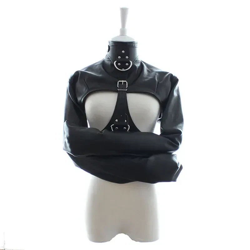 chaleco bondage de busto expuesto