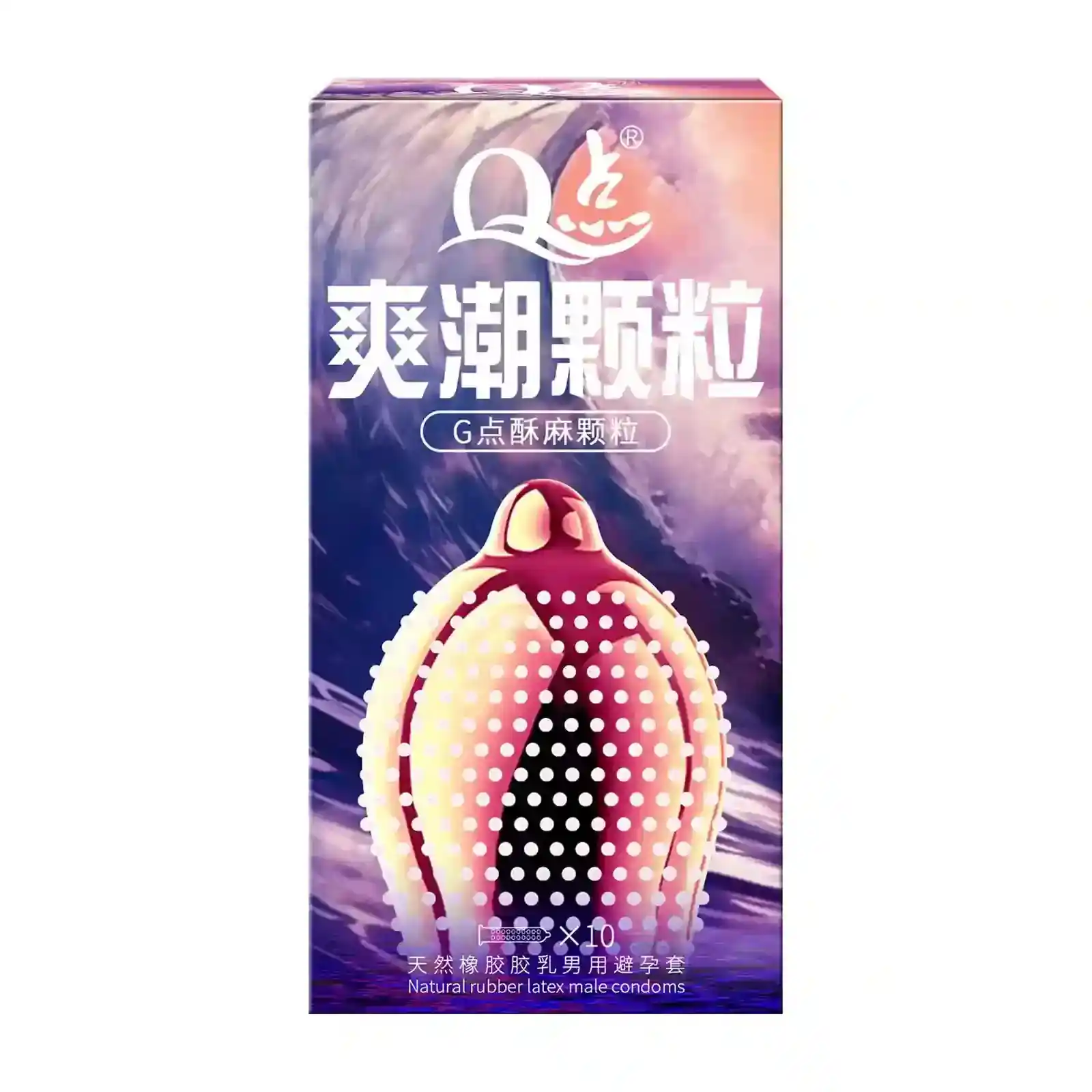 condon de latex con relieve para el
