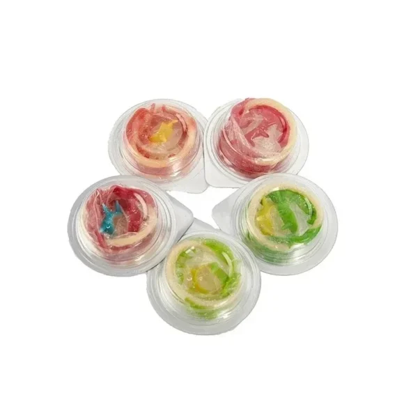 condones de látex con cubierta