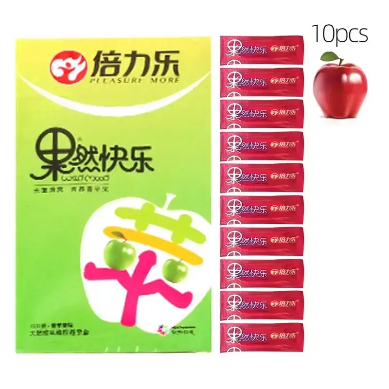 condones de latex sabor manzana
