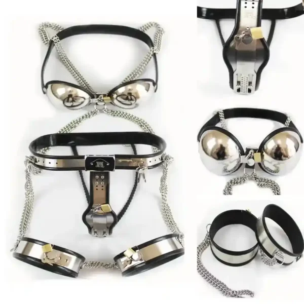conjunto bdsm de restricción para mujer