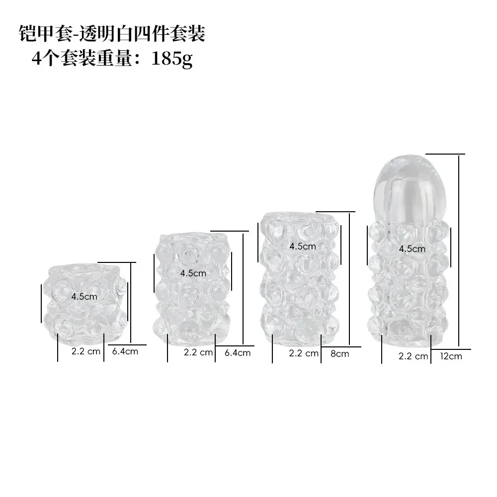 conjunto de 4 condones de resina blanca
