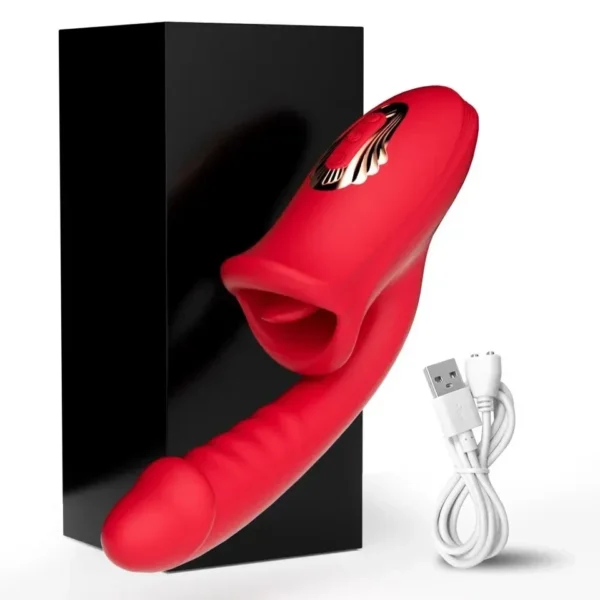 consolador flexible lengua simulación sexual