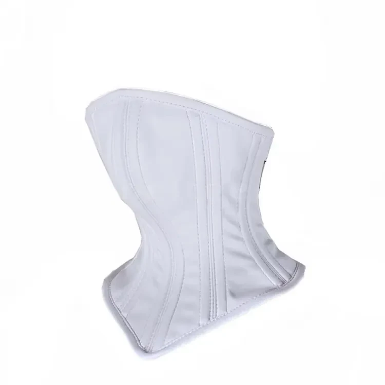 corse de cuello piel vegana blanco
