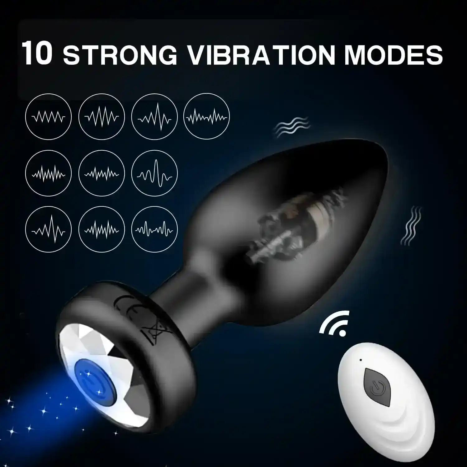 dilatador anal con control remoto inalambrico