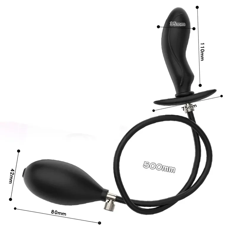 dilatador anal expandible tpe negro