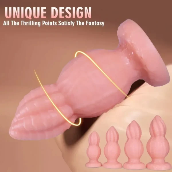 dilatador anal goma flexible negro XL