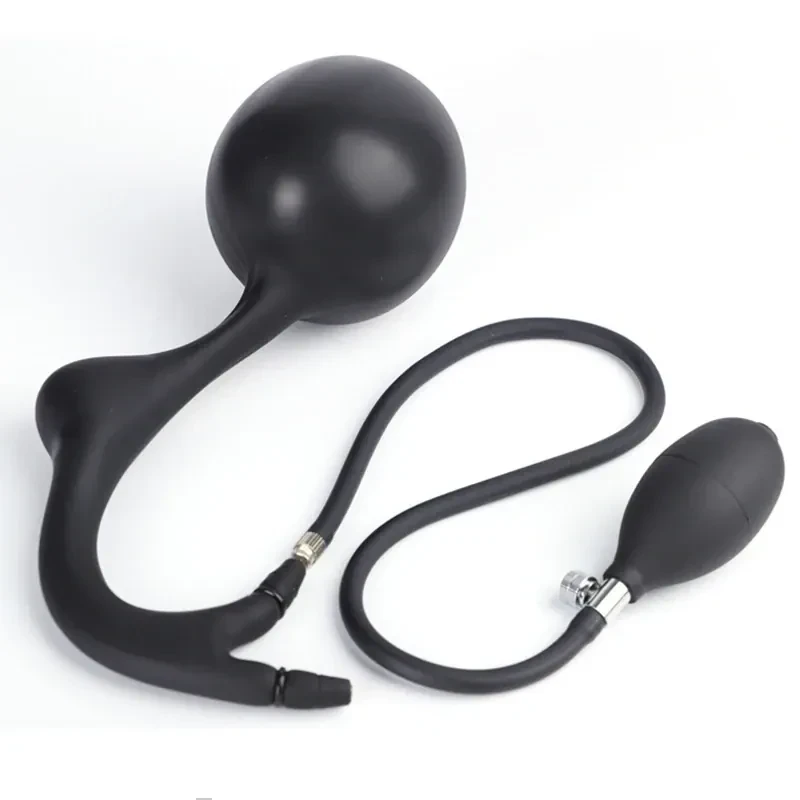 dilatador anal metalico negro inflable