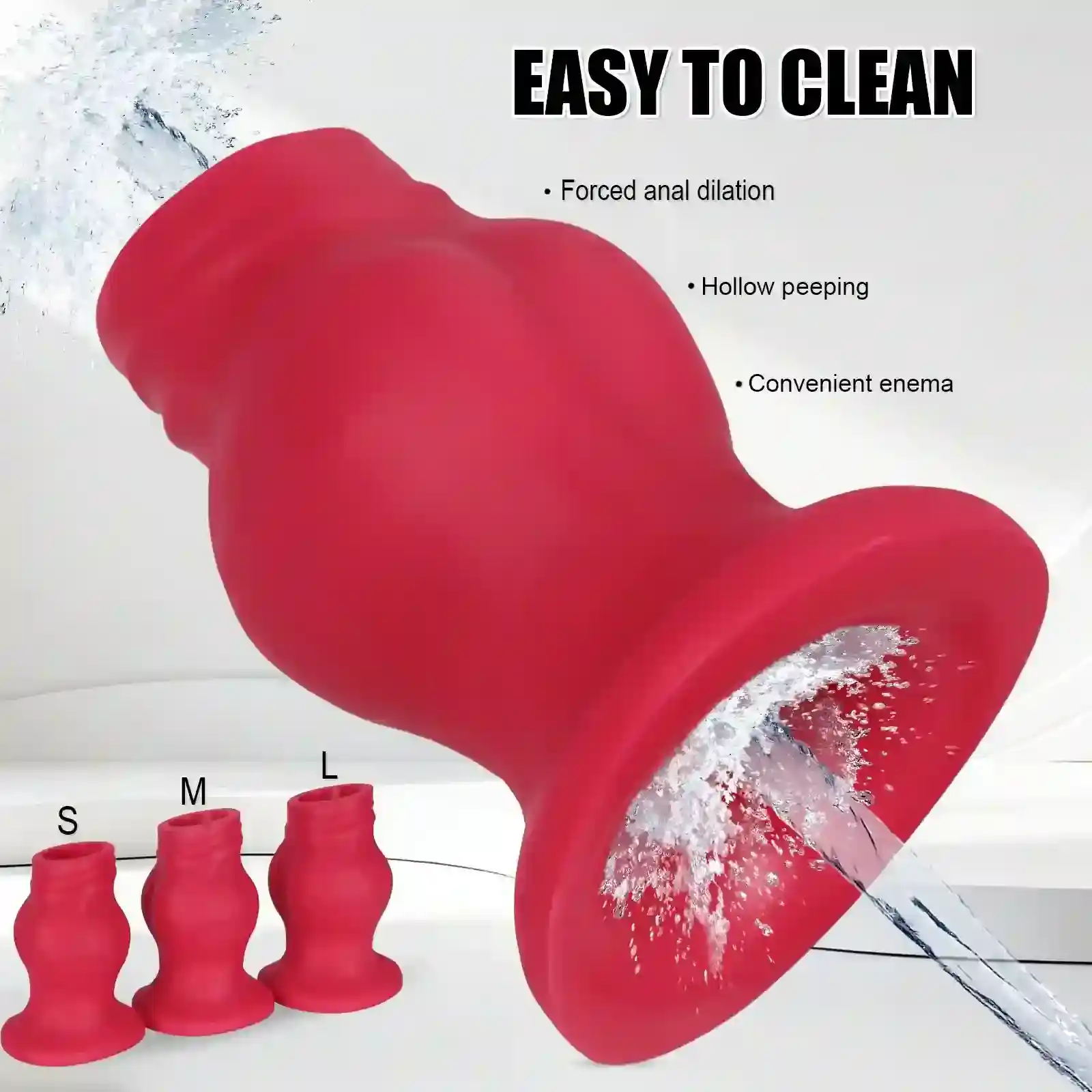 dilatador anal silicona extragrande con base