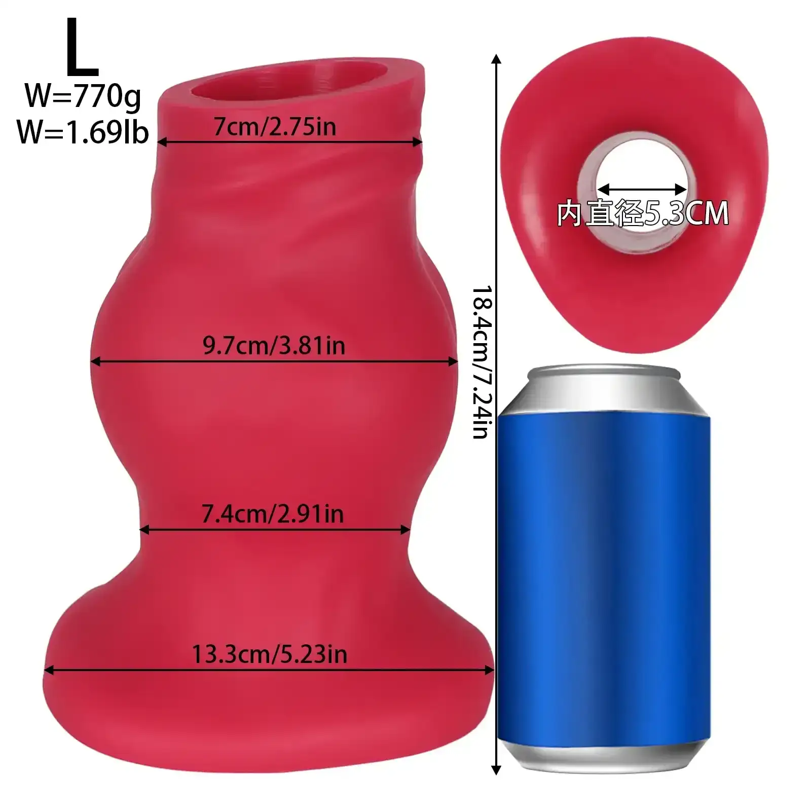 dilatador anal silicona medica hueco inflable