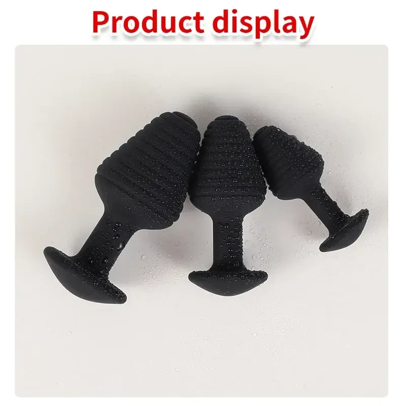 dilatador anal silicona negro textura avanzada