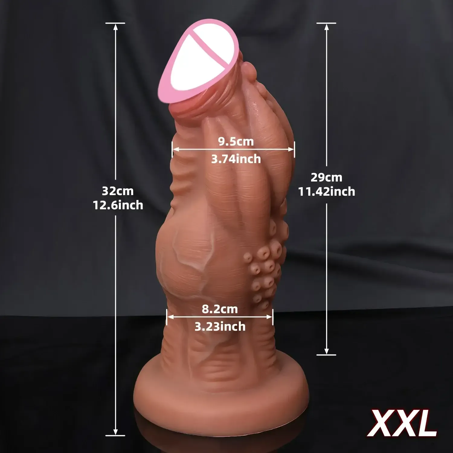dildo anal 24cm silicona medica