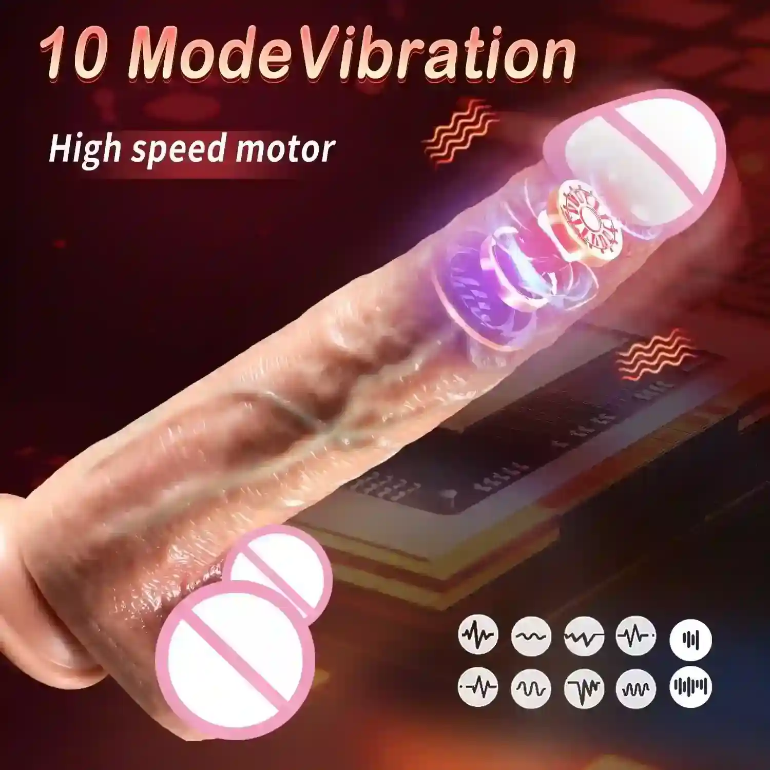 dildo con vibracion y succion