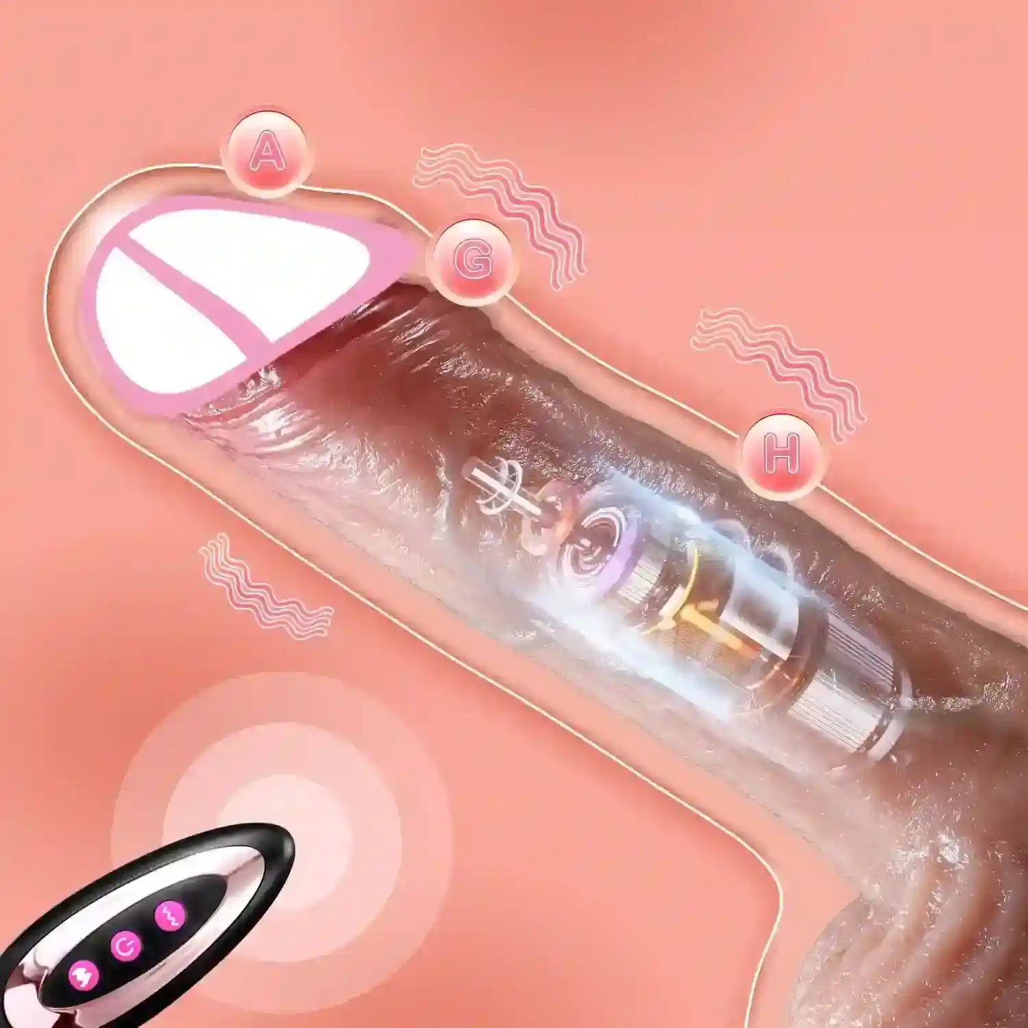 dildo de silicona con diseño fálico realista
