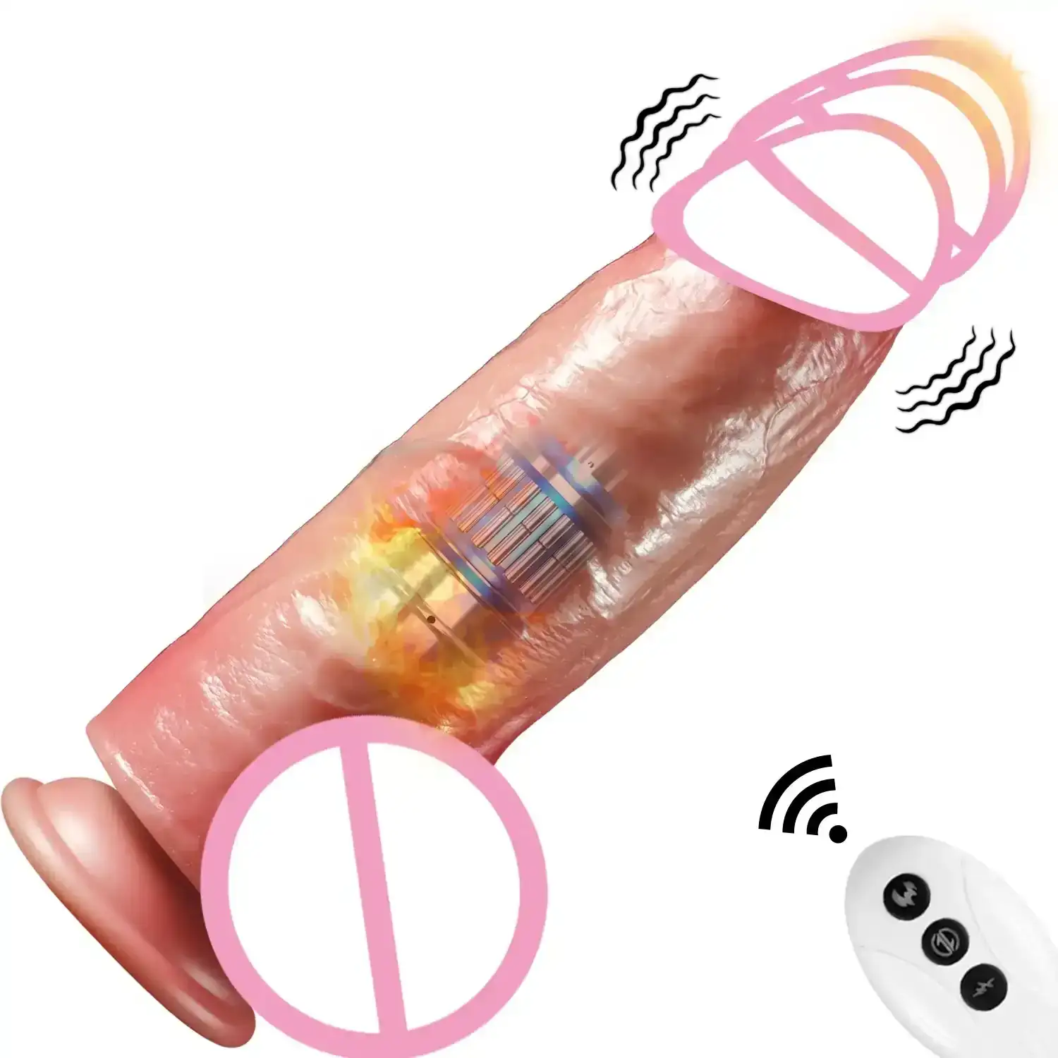 dildo falico silicona con calefaccion