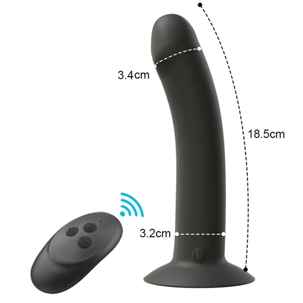 dildo negro control remoto inalambrico