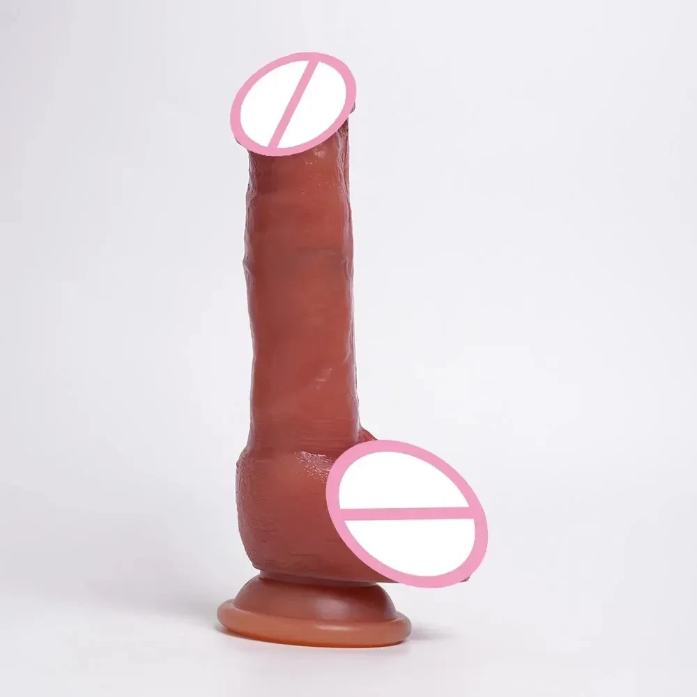 dildo realista de silicona de 20.5 cm