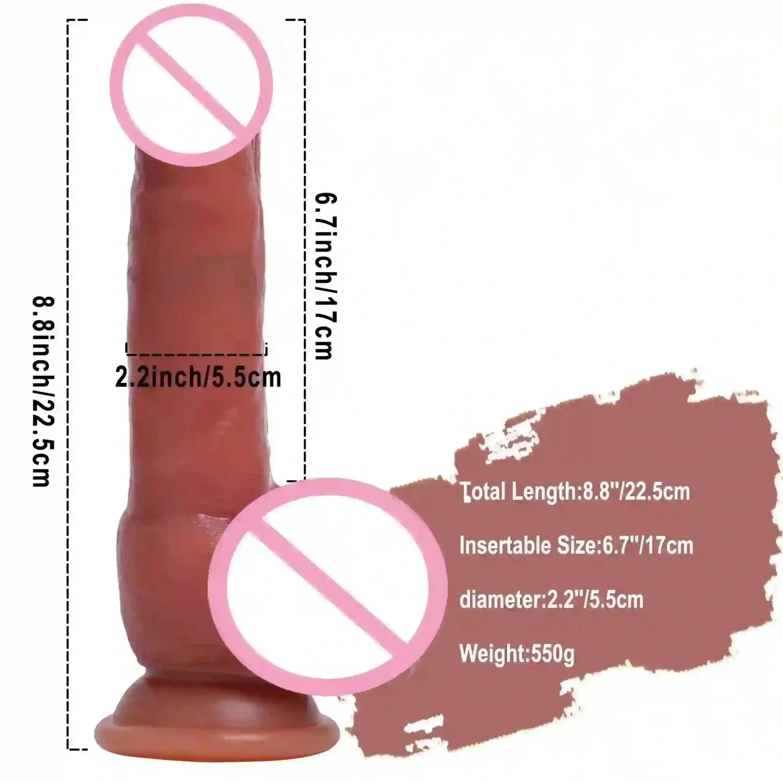 dildo realista fálico con base de ventosa